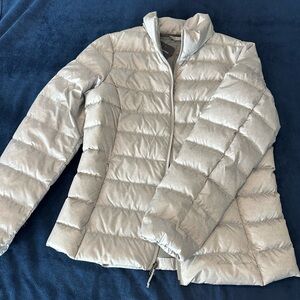 Eddie Bauer Light grey down jacket
